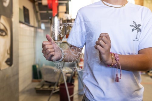 Glas graveren / Ellen van der Bok